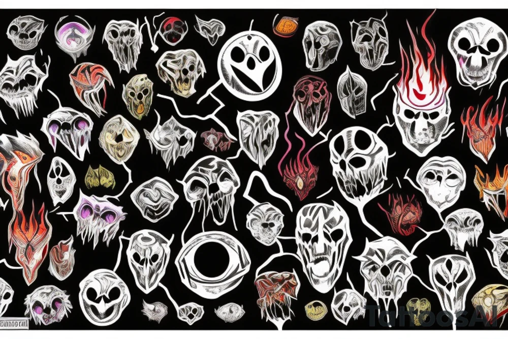 Chaos Emerges Glowing Eyes Of Madness tattoo idea