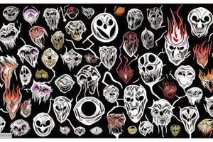 Chaos Emerges Glowing Eyes Of Madness tattoo idea