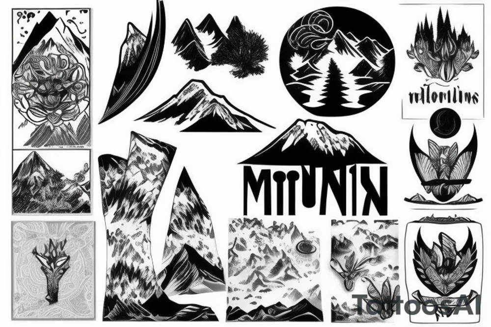 mountains tattoo idea