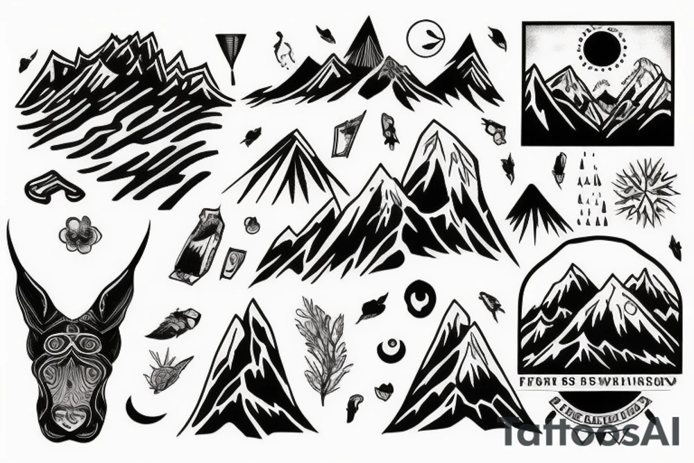 mountains tattoo idea