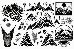 mountains tattoo idea