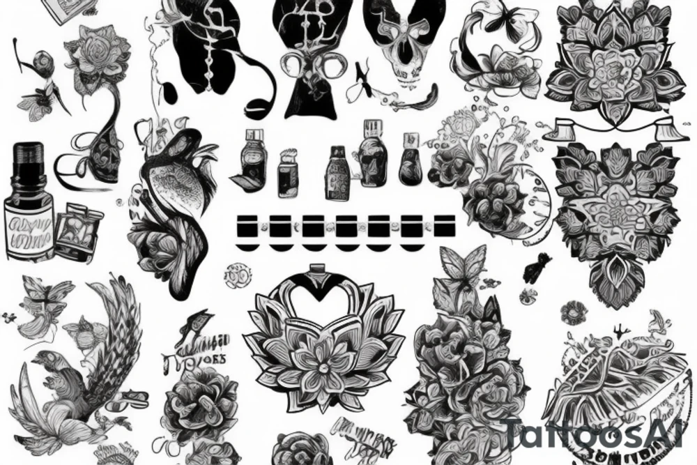 Игральные кости, 13, двойная татуировка tattoo idea