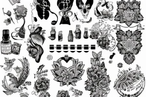 Игральные кости, 13, двойная татуировка tattoo idea