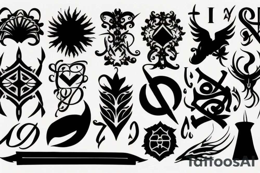Calligraphy symbol tattoo idea