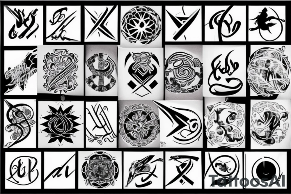 Calligraphy symbol tattoo idea