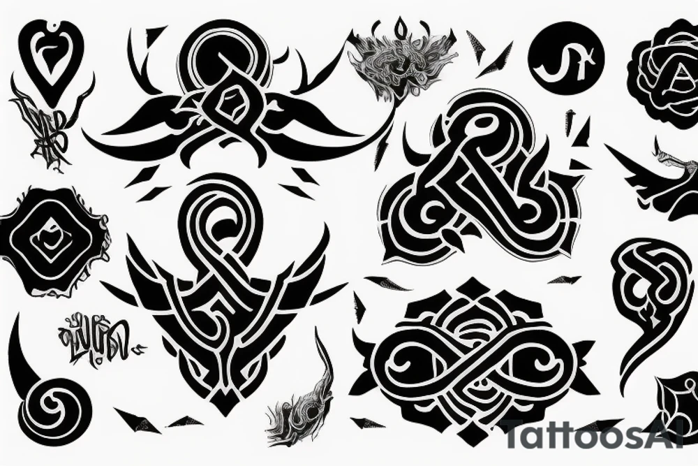 Calligraphy symbol tattoo idea