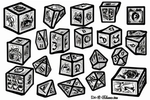 Dice, 2 cubes tattoo idea