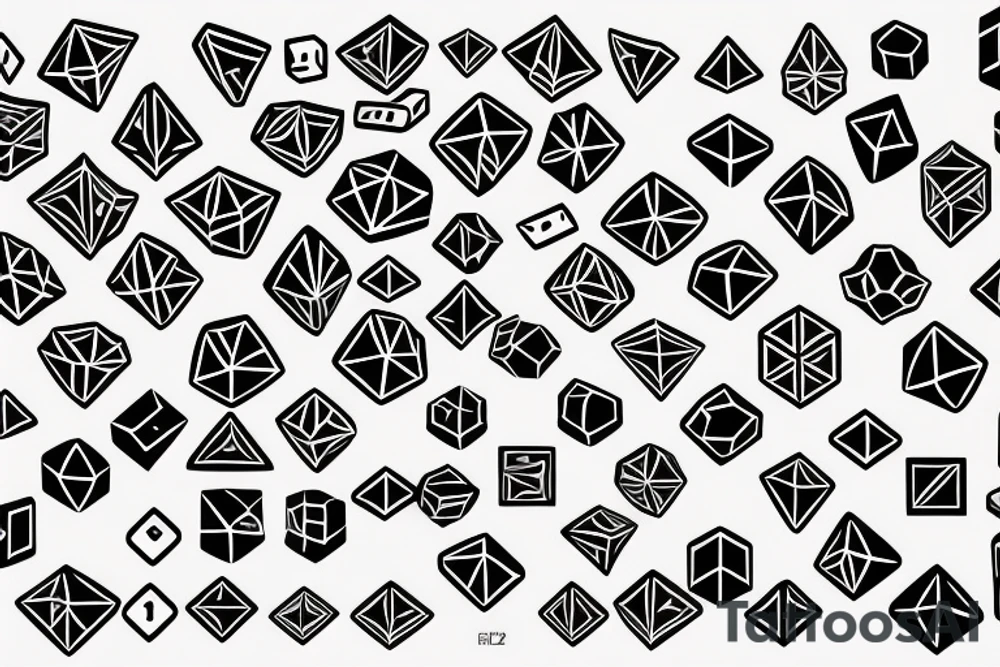 Dice, 2 cubes tattoo idea