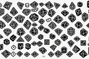 Dice, 2 cubes tattoo idea