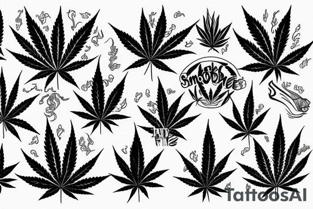 smoke weed tattoo idea
