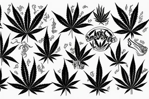 smoke weed tattoo idea