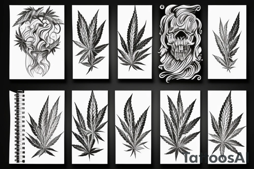 smoke weed tattoo idea