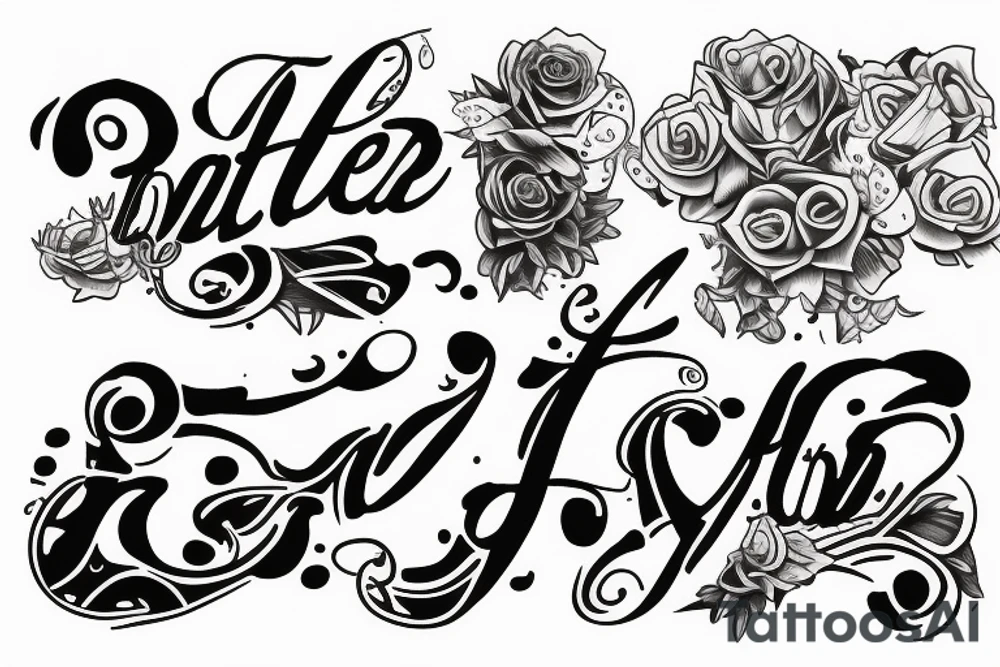 latter R V tattoo idea