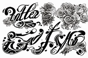 latter R V tattoo idea