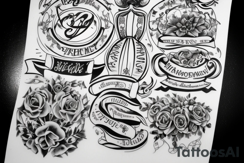 date of merrage in roman tattoo idea