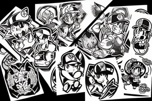 Ash Ketchum tattoo idea