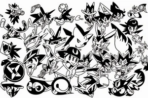 Ash Ketchum Pokemon tattoo idea