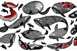 Koi hannya whale tattoo idea