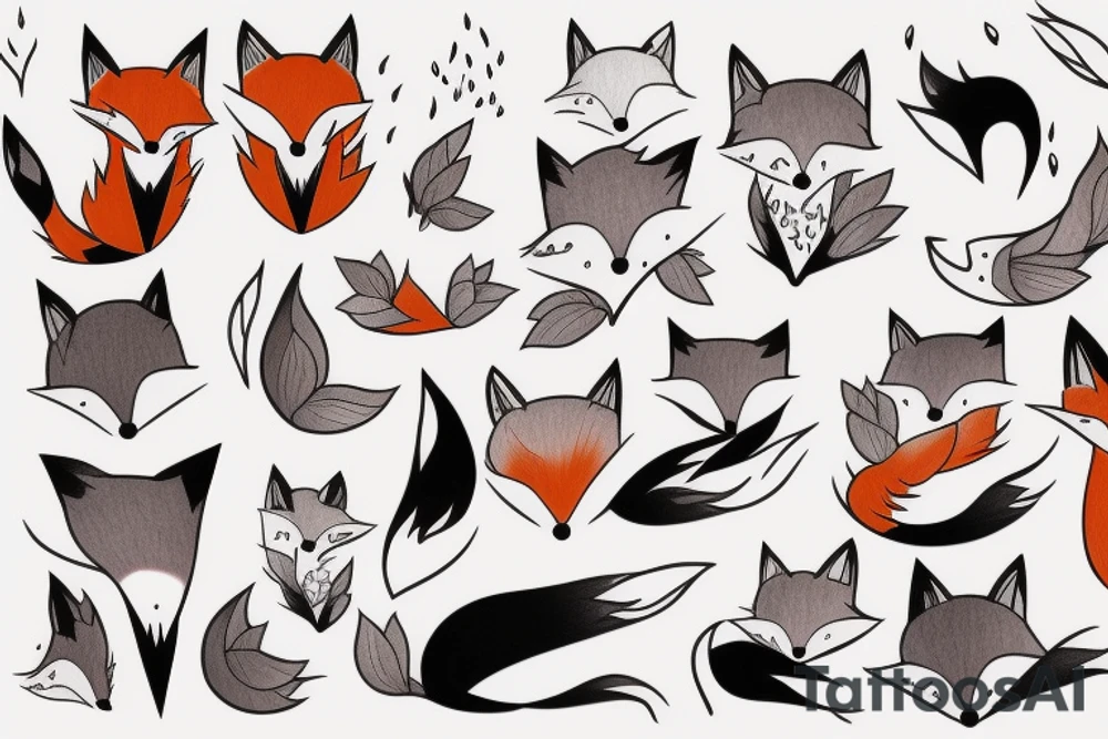 Little fox tattoo idea