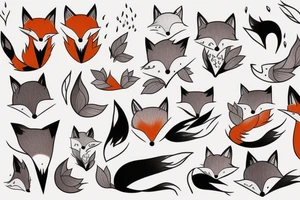 Little fox tattoo idea