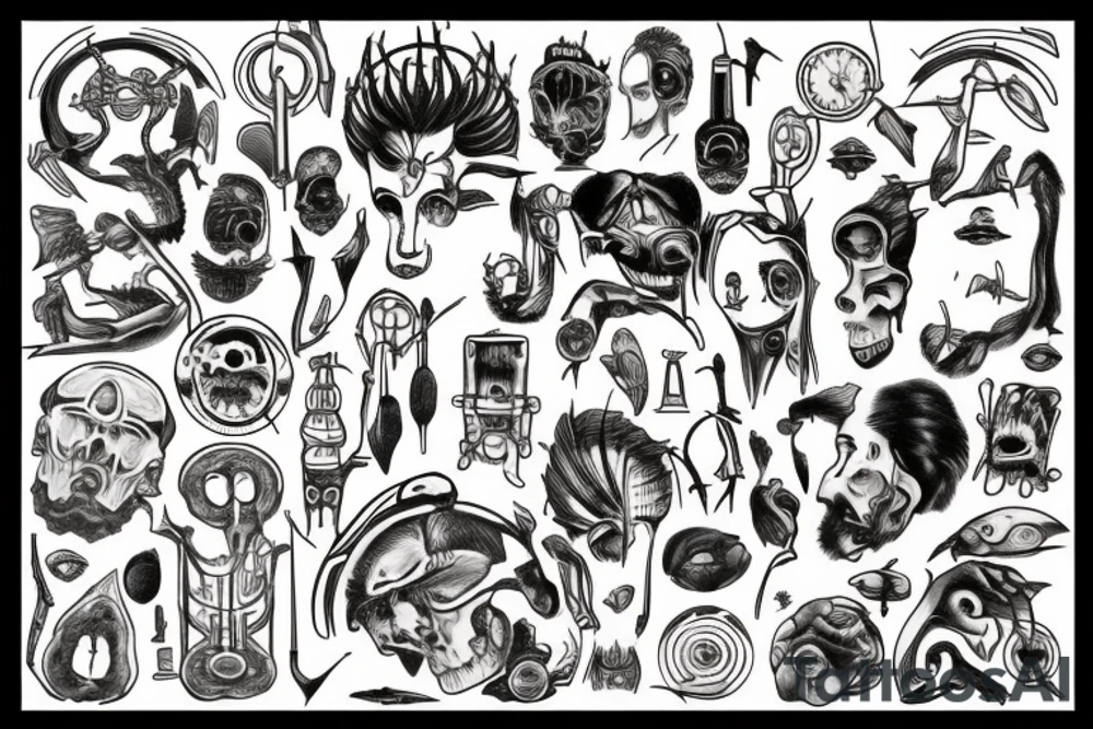 the god machine tattoo idea