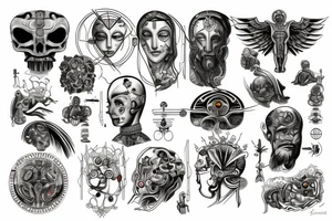 transhumanist Machine God tattoo idea
