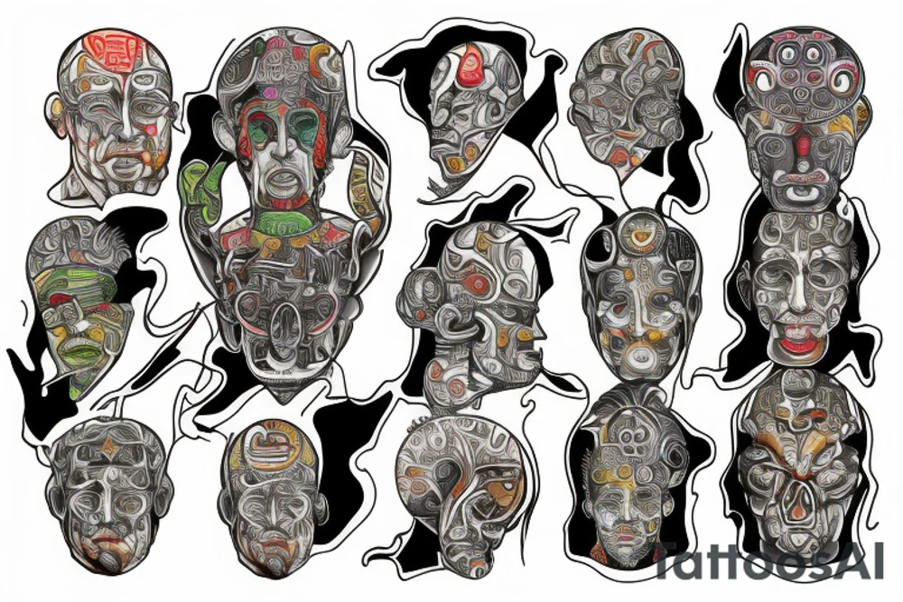 transhumanist Machine God tattoo idea