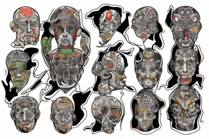 transhumanist Machine God tattoo idea