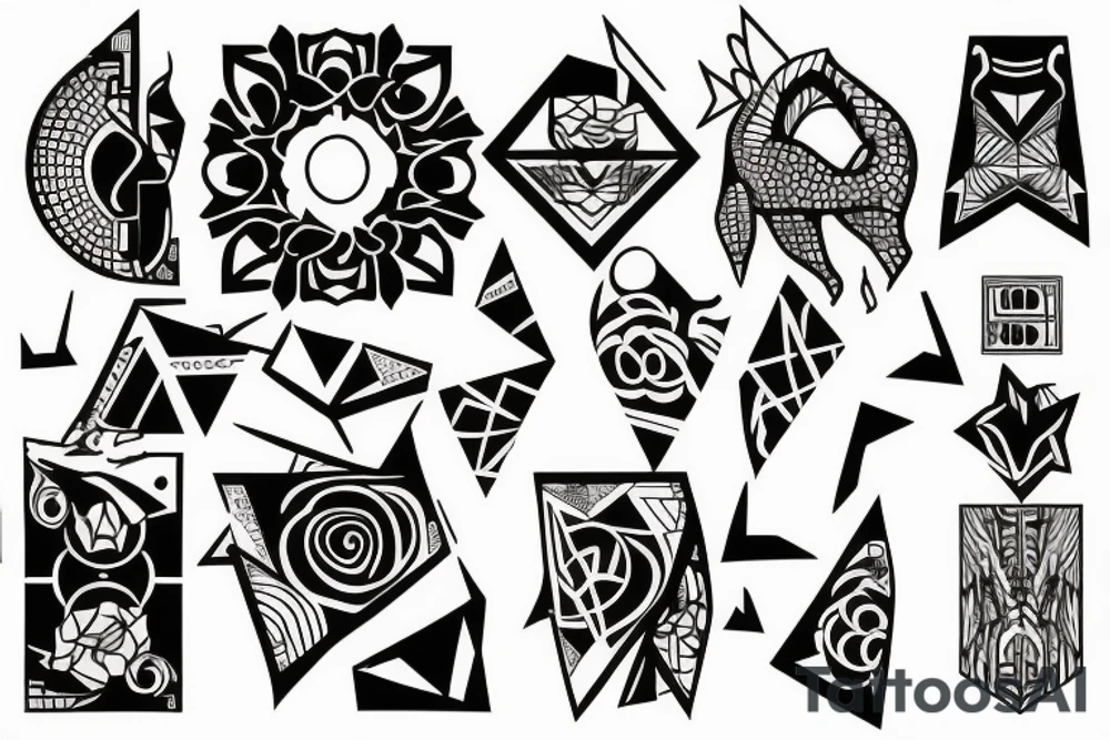 Three six nine and scale tattoo idea