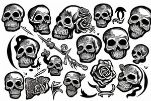 skull on cocaine tattoo idea