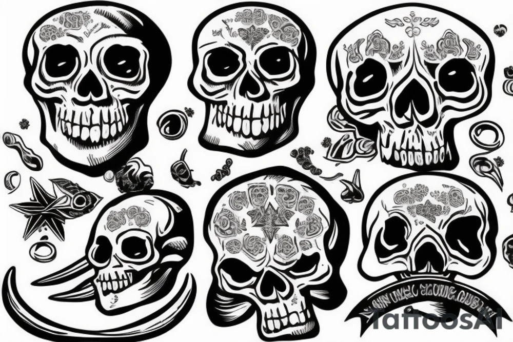 skull on cocaine tattoo idea