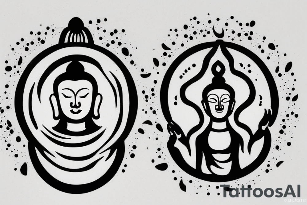 Budhism symbol minimalism quote of Budha tattoo idea