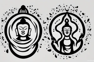 Budhism symbol minimalism quote of Budha tattoo idea