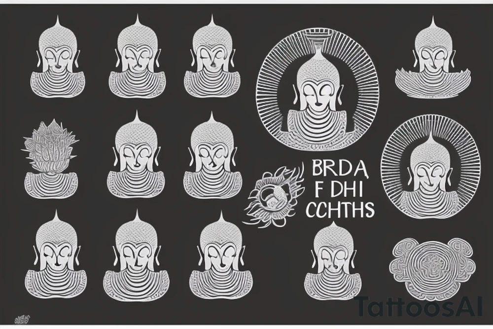 Budhism symbol minimalism quote of Budha tattoo idea