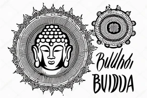 Budhism symbol minimalism quote of Budha tattoo idea