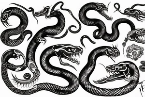 The world serpent eats itself tattoo idea