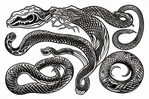 The world serpent eats itself tattoo idea
