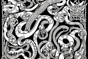 The viking world serpent eats itself tattoo idea