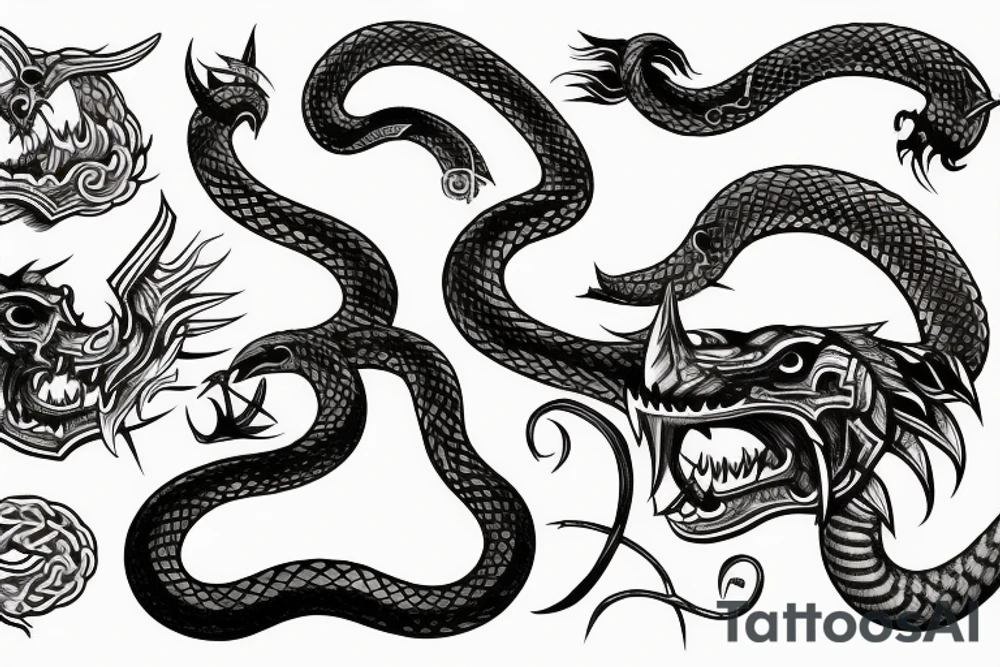 The viking world serpent eats itself tattoo idea