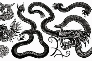 The viking world serpent eats itself tattoo idea