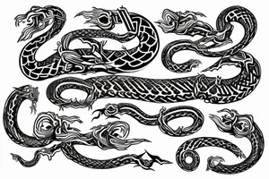 viking world serpent eats itself tattoo idea