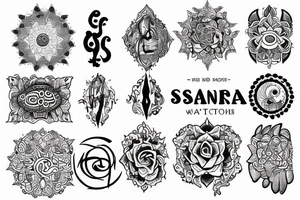 Sansara with a quote tattoo idea