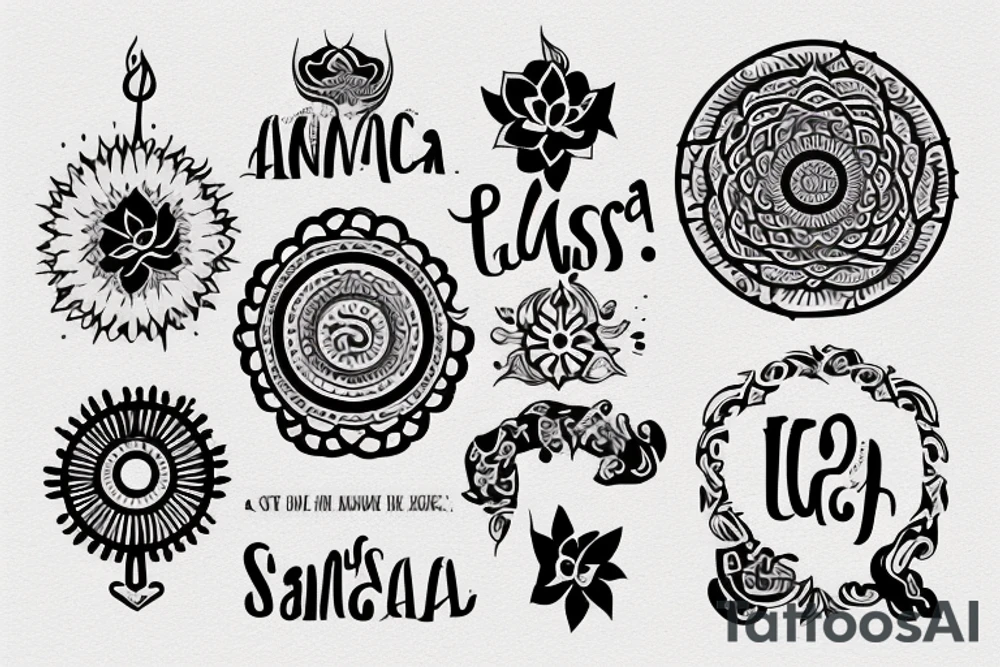 Sansara with a quote tattoo idea
