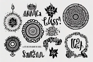 Sansara with a quote tattoo idea