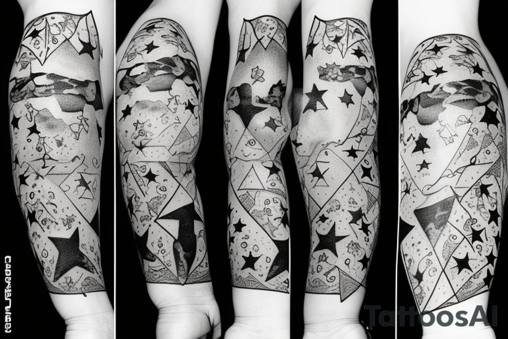 god bear, 3 small stars, 1 large star, norse tattoo idea
