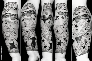 god bear, 3 small stars, 1 large star, norse tattoo idea