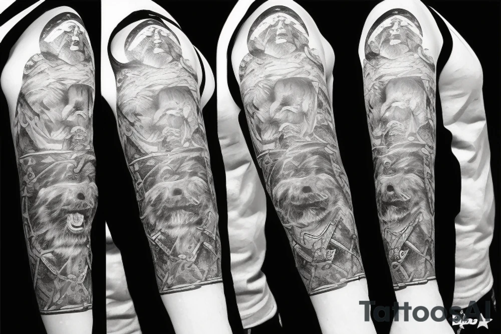 god bear, 3 small stars, 1 large star, norse tattoo idea