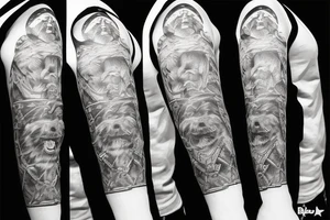 god bear, 3 small stars, 1 large star, norse tattoo idea