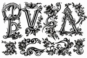 five letters a tattoo idea
