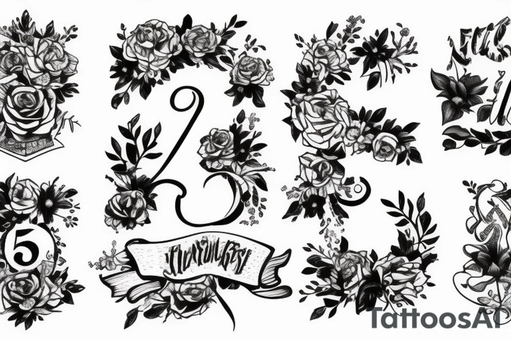 five letters a tattoo idea